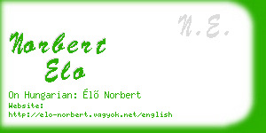 norbert elo business card