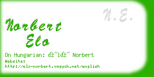 norbert elo business card